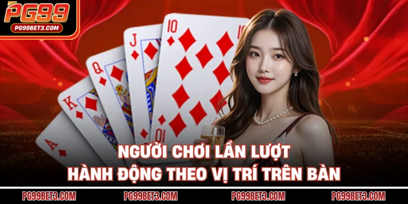 Người chơi lần lượt hành động theo vị trí trên bàn